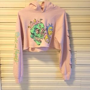 Rick and Morty Crop top Hoodie